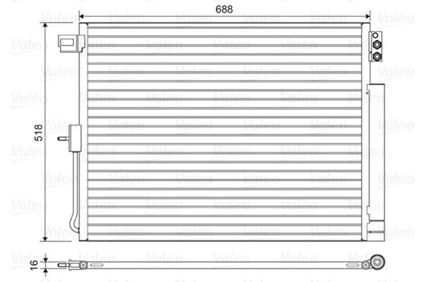 VALEO Kondensator, klimaanlegg 822616 VALEO 822616 originale AC kondensator Dodge Charger 7 hva koster
