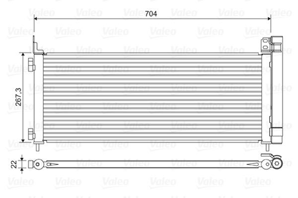 VALEO Kondensator, klimaanlegg 822619 AC kondensator VALEO 9-3 822619 billige