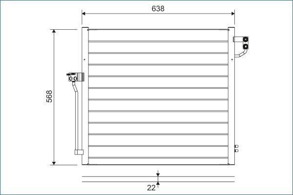 VALEO Condensatore climatizzatore 822623 VALEO 822623 Condensatore aria condizionata Suzuki ALTO originali