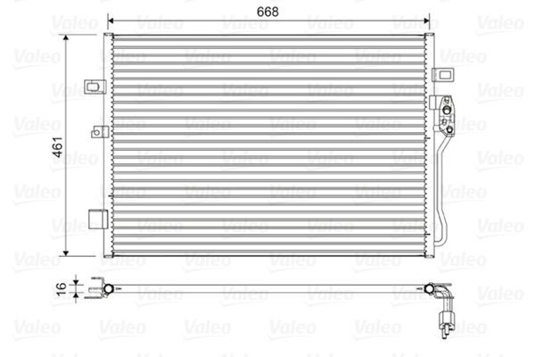 VALEO Condensor voor airco 822625 822625 Condensor voor airco DODGE JOURNEY VALEO