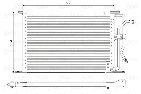 VALEO Kondensator, klimaanlæg 822627 AC kondensator VALEO Ford S-MAX 822627