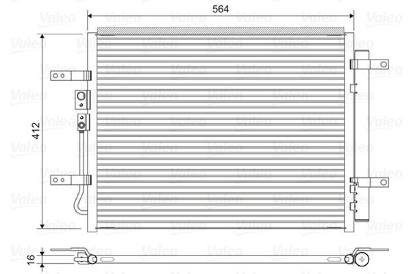 VALEO Kondensator, klimaanlegg 822628 Radiator AC VALEO SEDONA 822628 billige