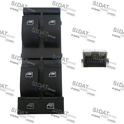 SIDAT Διακόπτης, γρύλος παραθύρου 5.145150A2 SIDAT Διακόπτες ηλεκτρικών παραθύρων αυτοκινήτων AUDI 5.145150A2