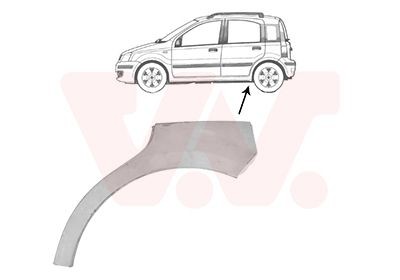 VAN WEZEL Sdovägg 1709147 VAN WEZEL 1709147 Hjulhus Fiorino 127 original