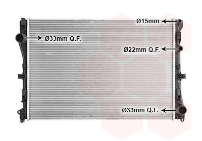 VAN WEZEL Radiateur 30012719 VAN WEZEL 30012719 Radiator Mercedes C-Klasse W205 prijs