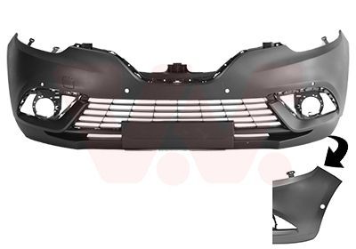 VAN WEZEL Bumper 4317577 VAN WEZEL 4317577 Bumpers Renault Laguna 1 Grandtour originele prijs