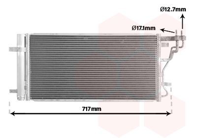 VAN WEZEL Condensor voor airco 82015716 82015716 Airco-condensor HYUNDAI i30 VAN WEZEL