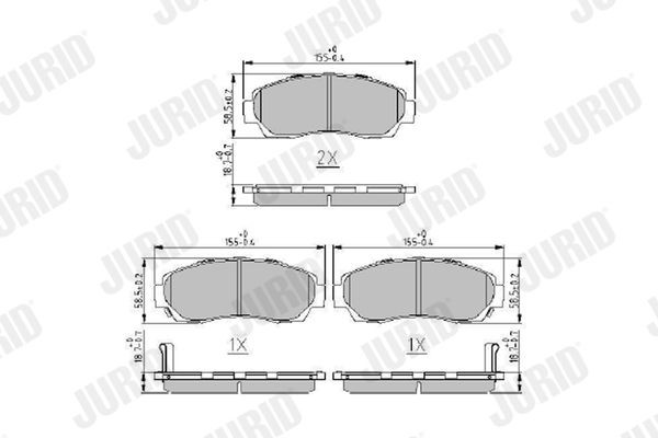 Remblokken JURID 573913J JURID 573913J Remblokkenset voor schijfrem GREAT WALL HOVER 2024