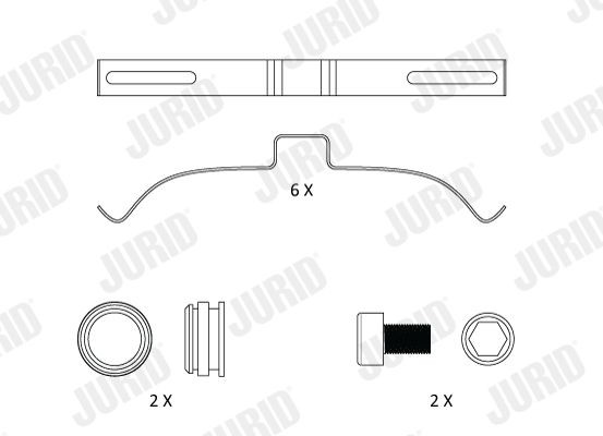 JURID Kit de acessórios, pastilhas de travão FAC175 FAC175 Kit de acessórios, pastilhas de travão RENAULT CLIO JURID
