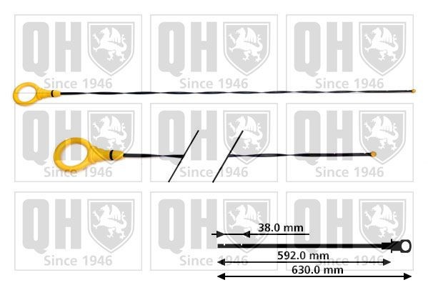 QUINTON HAZELL Ράβδος μέτρησης στάθμης λαδιού QOD162 QUINTON HAZELL QOD162 Δείκτης λαδιού RENAULT Captur II σε χαμηλές τιμές