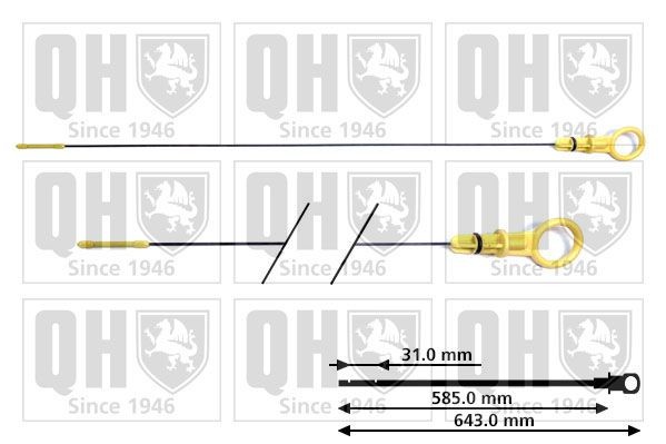 QUINTON HAZELL Astina olio motore QOD163 QOD163 Astina olio motore RENAULT LAGUNA QUINTON HAZELL costo