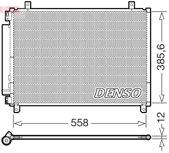 DENSO Kondenzátor klimatizácie DCN47012 DCN47012 Chladič klimatizácie SUZUKI SAMURAI DENSO