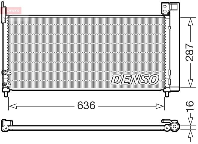 DENSO Kondensaator, kliimaseade DCN50122 DCN50122 Kliimaradiaator DENSO TOYOTA RAV 4