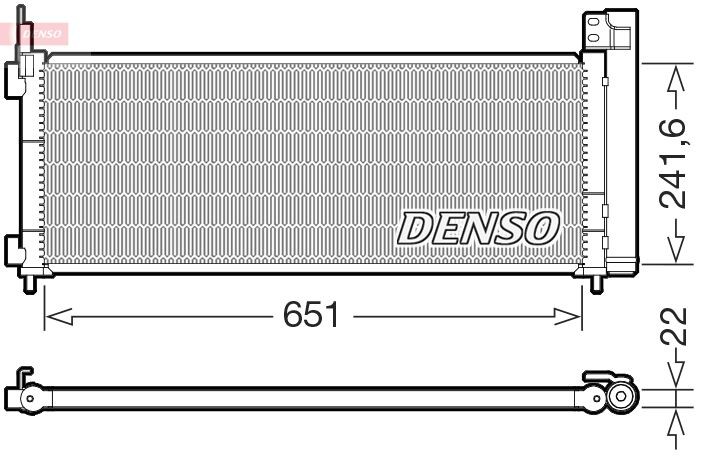 DENSO Kondensor, klimatanläggning DCN50123 DCN50123 AC-kondensor DENSO TOYOTA CORONA