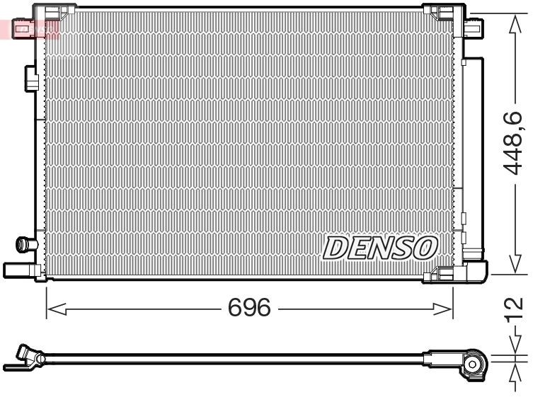 DENSO Kondensaator, kliimaseade DCN50128 Kliimaradiaator DENSO Toyota RAV 4 DCN50128