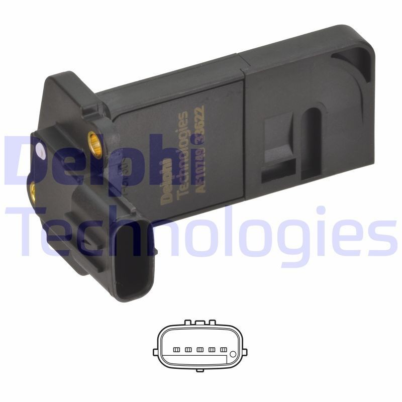 DELPHI Medidor de massa de ar AF10749-12B1 DELPHI AF10749-12B1 Medidor de caudal de ar Pickup I preço