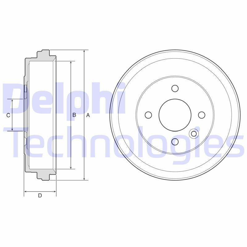 Tamburo freno DELPHI BF637 DELPHI BF637 Coppia tamburi freno NISSAN MICRA 2020