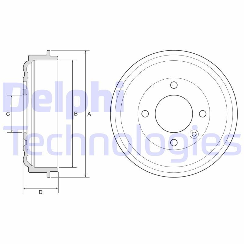DELPHI Tambour de frein BF638 Tambour de frein DELPHI ASTRA BF638 pas cher