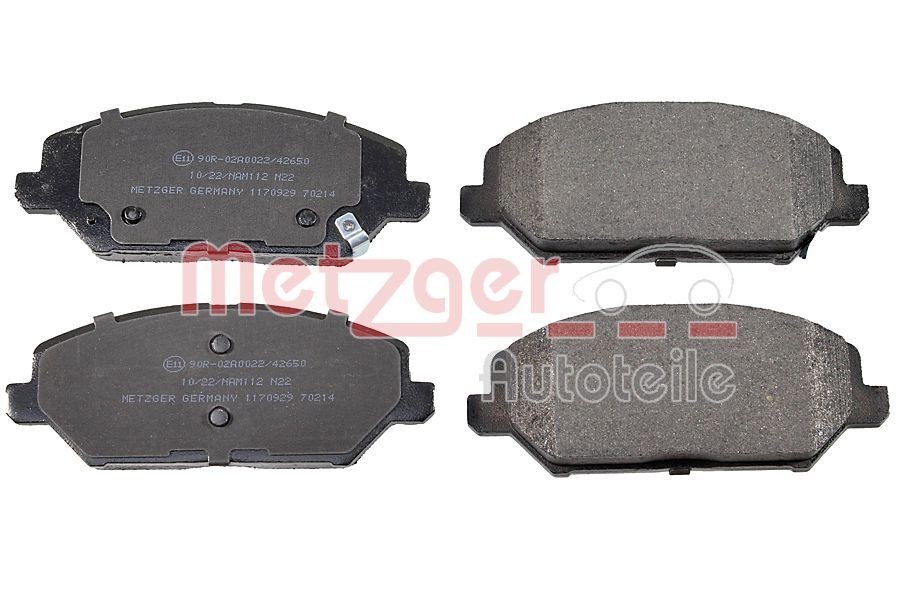 METZGER Τακάκια φρένων 1170929 Αγωνιστικά τακάκια METZGER HYUNDAI 1170929