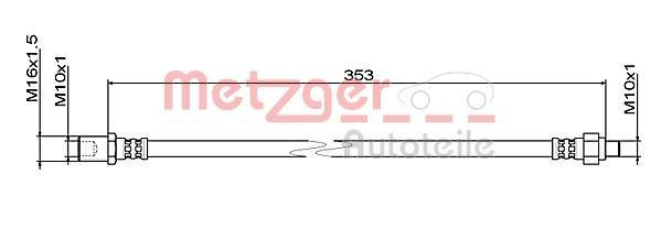 METZGER Bremsschlauch 4111495 4111495 METZGER Iveco Daily V Pritsche Bremsschlauch kaufen