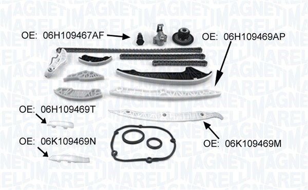 MAGNETI MARELLI Kit de distribuição 341500001370 341500001370 MAGNETI MARELLI Kit para distribuição por corrente Alfa Romeo baratos