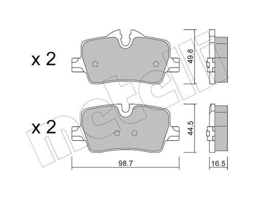 METELLI Plaquettes de frein 22-1264-0 BMW Série 5 Freins, plaquettes de freins METELLI 22-1264-0