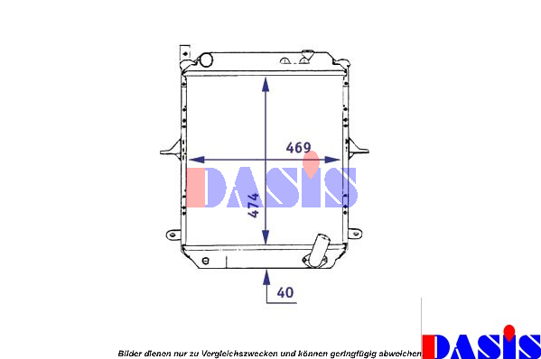 AKS DASIS Kühler, Motorkühlung 133890T 133890T AKS DASIS Kühler T1/TN Pritsche/Fahrgestell Kosten