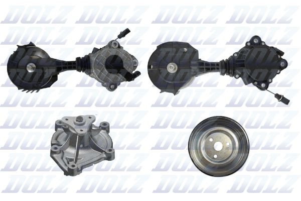 DOLZ Waterpomp + Multi V-riemset KD174T DOLZ KD174T Poly v riem set Peugeot 2008 Station Wagon originele prijs