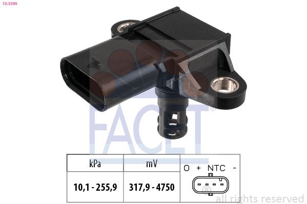 Devējs, Pūtes spiediens FACET 10.3399 FACET 10.3399 Devējs pūtes spiediens BMW X3 2020