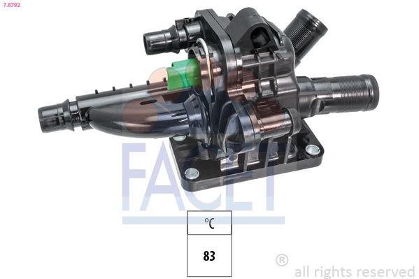 FACET Termostat, kølemiddel 7.8792 Motor termostat FACET Tesla MODEL 3 7.8792