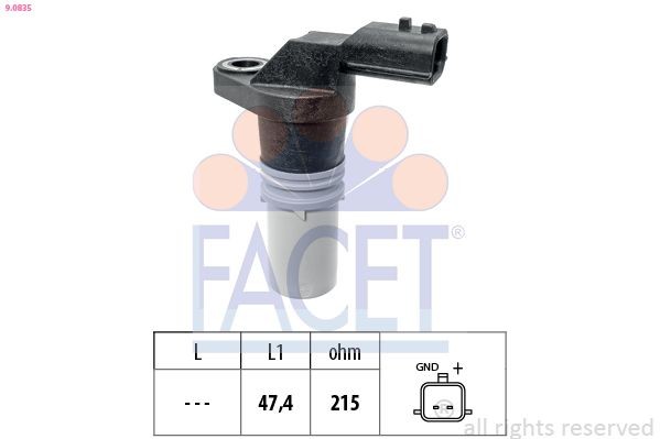 FACET Krumtapsføler 9.0835 Krumtapsføler DACIA FACET 9.0835