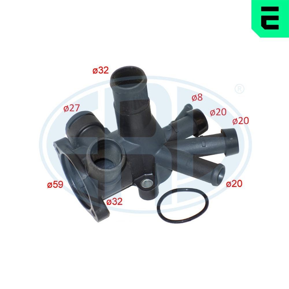 ERA Συνδετική φλάντζα του ψυκτικού υγρού 354041A 354041A Λαιμός θερμοστάτη RENAULT KANGOO ERA