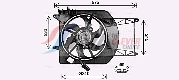 Kjølevifte AVA COOLING SYSTEMS FT7620 AVA COOLING SYSTEMS FT7620 Radiator kjølevifte Fiat PALIO 2012