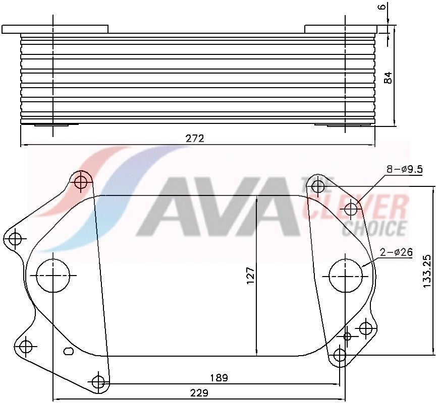 AVA COOLING SYSTEMS Ψυγείο λαδιού, λάδι κινητήρα ME3351 Ψυγείο λαδιού AVA COOLING SYSTEMS Mercedes-Benz C-class ME3351