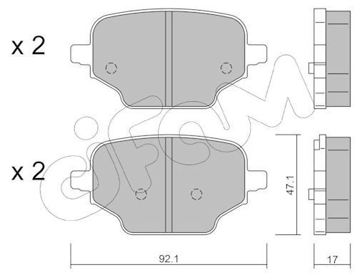 CIFAM Remblokken 822-1245-0 Peugeot 5008 Remblokset CIFAM 822-1245-0