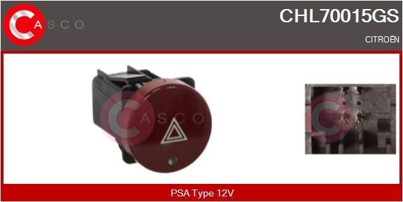 CASCO Alarmlicht schakelaar CHL70015GS CASCO CHL70015GS Waarschuwingsknipperlamp schakelaar CITROËN C1 I aan een voordelige prijs