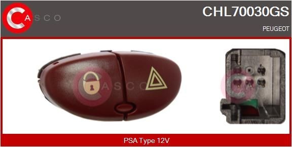 CASCO Alarmlicht schakelaar CHL70030GS CASCO CHL70030GS Waarschuwingsknipperlamp schakelaar J5 Bus (280) prijs