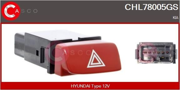 CASCO Alarmlicht schakelaar CHL78005GS CASCO CHL78005GS Waarschuwingsknipperlamp schakelaar Kia Sorento XM aan een voordelige prijs