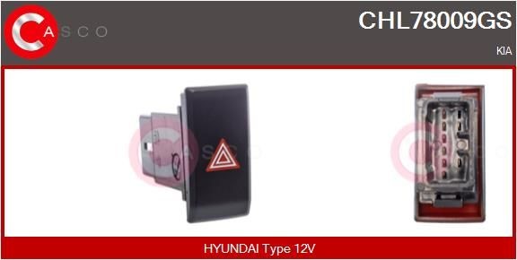 CASCO Alarmlicht schakelaar CHL78009GS CASCO CHL78009GS Waarschuwingsknipperlamp schakelaar Kia Soul AM aan een voordelige prijs