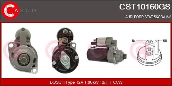 CASCO Motorino avviamento CST10160GS CST10160GS Motorino avviamento SKODA SUPERB CASCO costo
