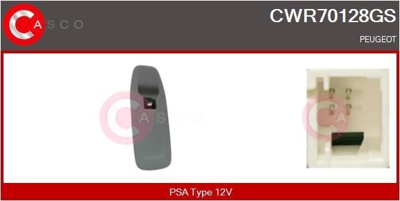 CASCO Bouton de lève-vitre CWR70128GS CASCO CWR70128GS Bouton de commande de lève-vitre Peugeot 208 1ere Generation prix