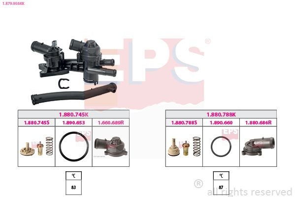 EPS Thermostat d'eau 1.879.956KK Volkswagen CALIFORNIA Thermostat d'eau EPS 1.879.956KK