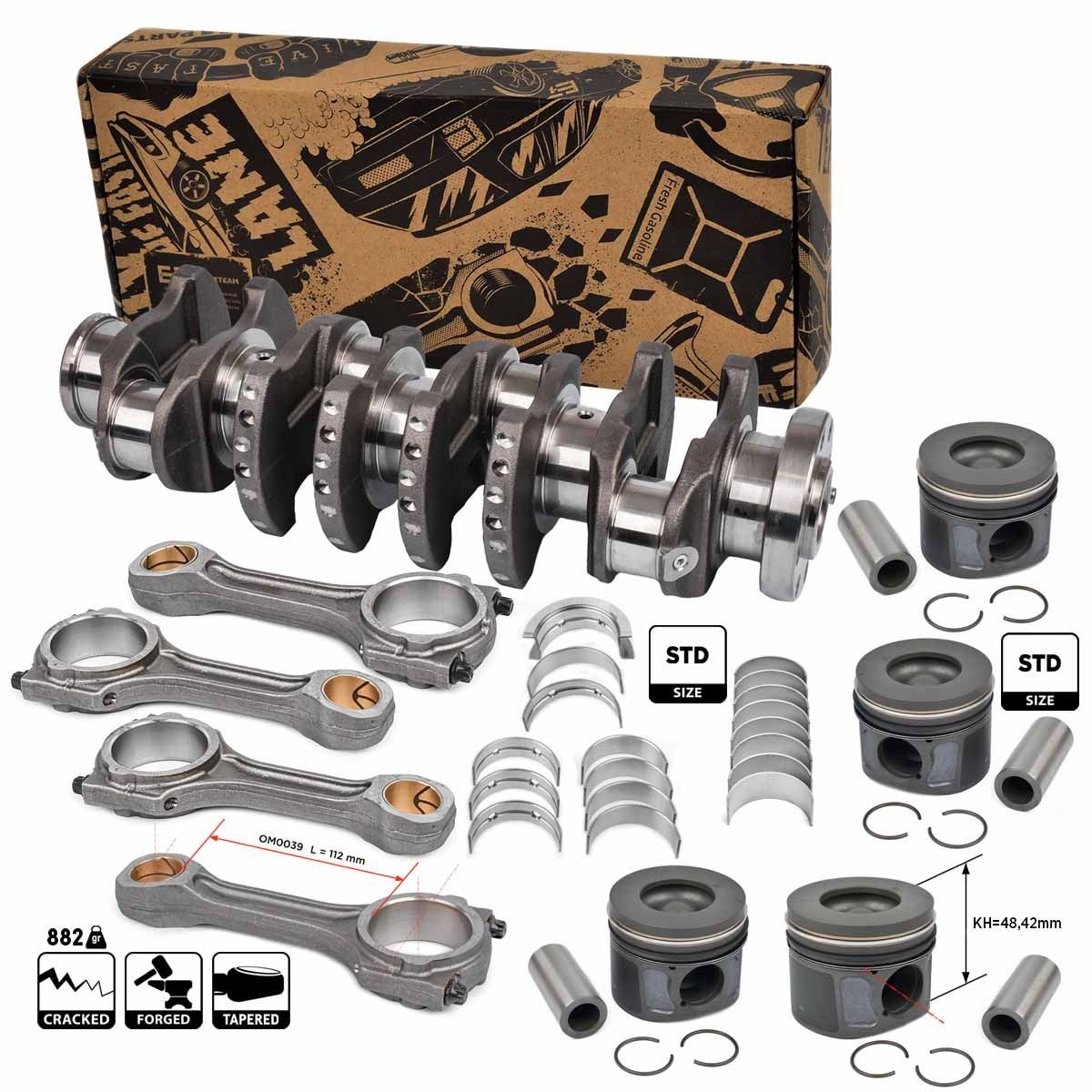 ET ENGINETEAM Στροφαλοφόρος άξονας HK0207VR3 ET ENGINETEAM HK0207VR3 Στροφαλοφοροσ αξονασ BMW E81 τιμες