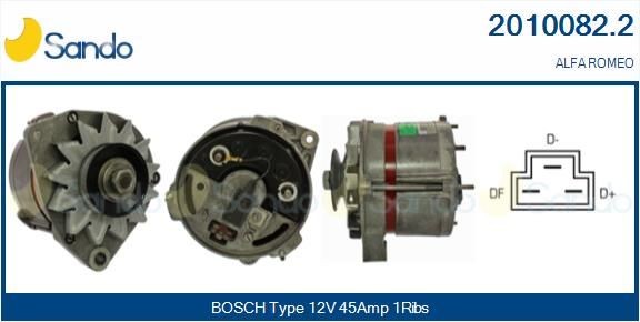 SANDO Alternateur 2010082.2 SANDO 2010082.2 Alternateur ALFA ROMEO Giulia Berline (105) 1.6 T.I. Super (105) 112 CV 1967