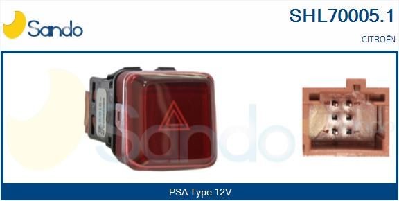 SANDO Warnblinkschalter SHL70005.1 SHL70005.1 SANDO Citroën C3 Picasso Warnblinkschalter kaufen
