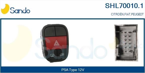 SANDO Hazard Light Switch SHL70010.1 FIAT SANDO switch, hazard light SHL70010.1