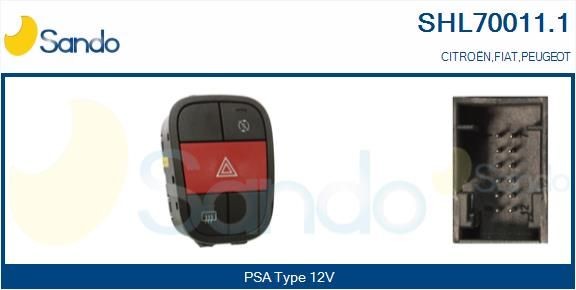 SANDO Hazard Light Switch SHL70011.1 SANDO SHL70011.1 Citroen C4 Mk1 switch, hazard light replacement