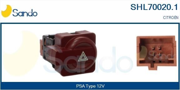 SANDO Hazard Light Switch SHL70020.1 SANDO SHL70020.1 Citroen C4 Mk1 switch, hazard light cost