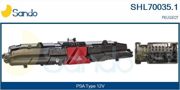 SANDO Interruttore, Lampeggiatore d'emergenza SHL70035.1 SANDO SHL70035.1 Interruttore, lampeggiatore d'emergenza J5 Bus (280) originale prezzo