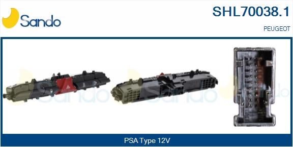 SANDO Varselblinklysbryter SHL70038.1 SANDO SHL70038.1 Varselblinklysbryter Peugeot 308 SW pris